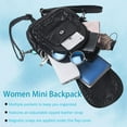 thumbnail image 3 of Mini Backpack for Women Light Weight Small Waterproof Backpack Purses Soft Washed PU Leather Daily Rucksack Fashion Daypack Purses Black Shoulder Handbag Bag, 3 of 7