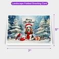 thumbnail image 5 of Merry Christmas Basset Hound Enjoys Woofmas Winter Xmas Holiday 7x5in Folded Greeting Card Bassets Dog Breed Lovers Gifts Idea Single Note Card with Envelope - 02022, 5 of 5
