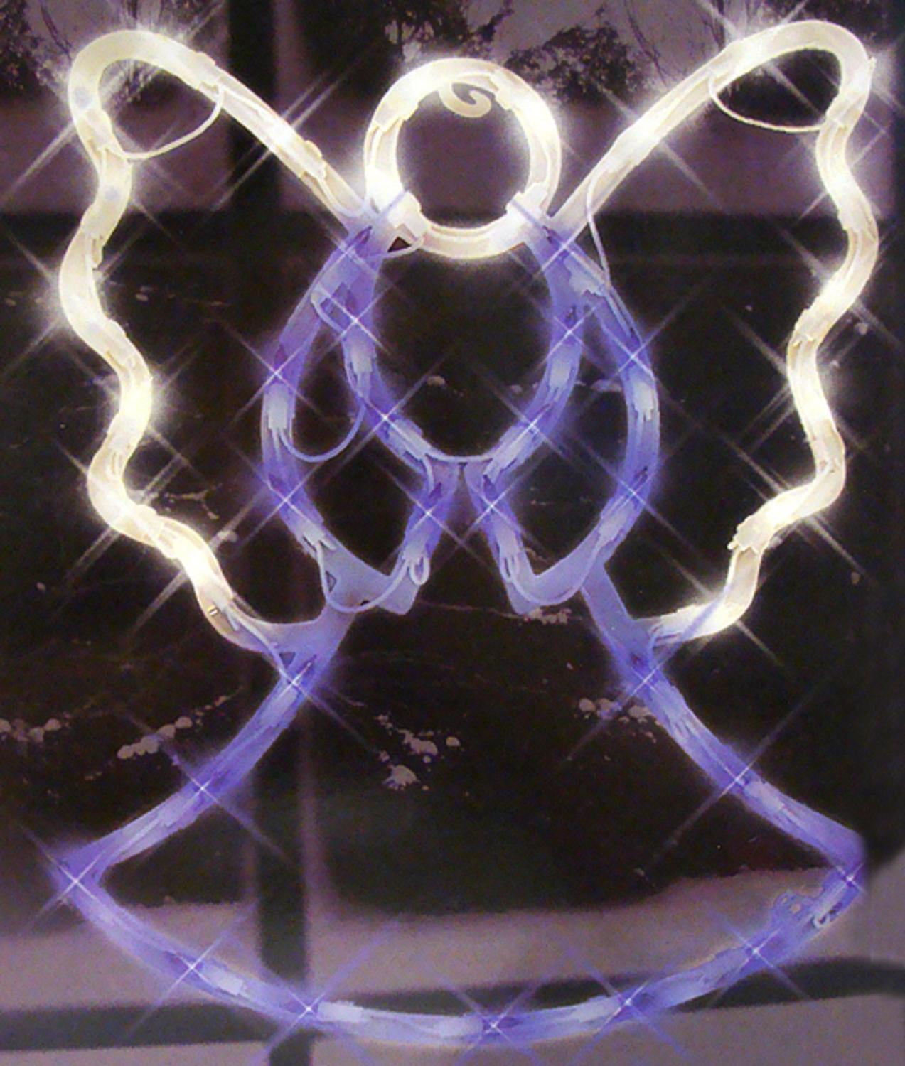 17" Lighted Praying Angel Christmas Window Silhouette Decoration - Walmart.com - Walmart.com
