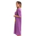 thumbnail image 2 of Just Love Short Sleeve Nightgown Sleep Dress for Women (Purple - Coffee Sunshine, 1X), 2 of 3