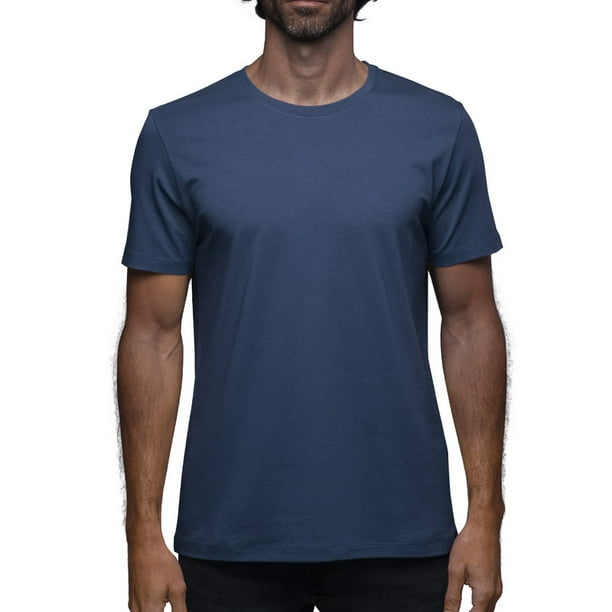 Playera Cuello Redondo Para Hombre De Algodón Pima y Tela Spandex Unbranded Co Crew Neck Indigo L