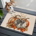 thumbnail image 4 of Orange Grey Pumpkins Fall Large Area Rugs for Bedroom Living Room, Soft Non Slip Carpet Bedside Rug, Thanksgiving Rustic Rectangular Floor Cover Kitchen Accent Rug 2'x3' for Dining Room/Office, 4 of 9