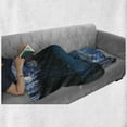 thumbnail image 6 of Landscape Soft Flannel Fleece Blanket, Lake in Northern Canada with Slim Trees and Snowy Frozen Mountain Novelty, Cozy Plush for Indoor and Outdoor Use, 50" x 60", Blue White Green, by Ambesonne, 6 of 6