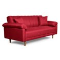 thumbnail image 3 of Sofá Cama De Lino Rojo Modelo Brooklyn, 3 of 8
