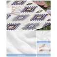 thumbnail image 6 of Purple Aztec Beach Towels Oversized Super Absorbent, Southwest Boho Abstract Gray Geometric Lightweight Bath Towel Quick Dry Sets For Bathroom/Pool/Rv Camping/Beach Play/Gym Room/Picnic 30"x60", 6 of 8