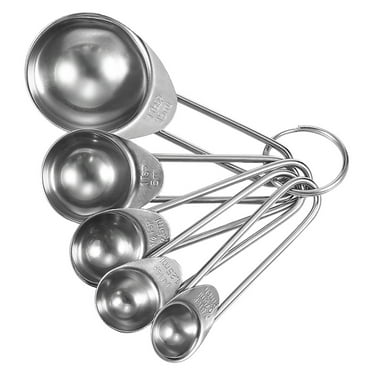 5pcs Measuring Spoons Set, Stainless Steel Tablespoons for Dry Ingredients Flavors