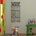 thumbnail image 4 of Playroom Rules Vinyl Lettering Wall Decal Sticker Kids Room Wall Decals Decor Size: 16"L x 35"H - Color: Black, 4 of 5