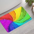 thumbnail image 2 of Rainbow Tie Dye Spiral Pattern Bathroom Rugs Mat,Non Slip Microfiber Bathroom Rug,Rubber Backing,Soft Bathroom Mats for Bathroom Floor,Tub and Shower,17x27in(43x68cm), 2 of 4