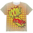 thumbnail image 1 of Halloween Boom Pow Vintage Comic Book Costume All Over Youth T Shirt Multi YMD, 1 of 2