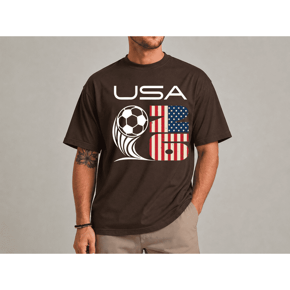 USA Soccer T-Shirt, American Flag Soccer Ball 2026 Tee, USA Soccer Fan Shirt for Men and Women, Patriotic Soccer Supporter Gift