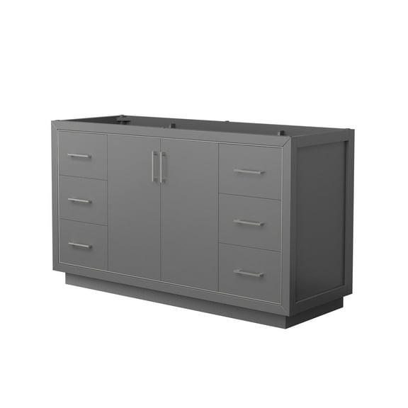 Wyndham Collection WCF111160SKGCXSXXMXX Icon 60" Single Free Standing Vanity Cabinet Only