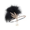 thumbnail image 4 of Diadema de aleta Yuyangstore Tocado de plumas Negro, 4 of 8
