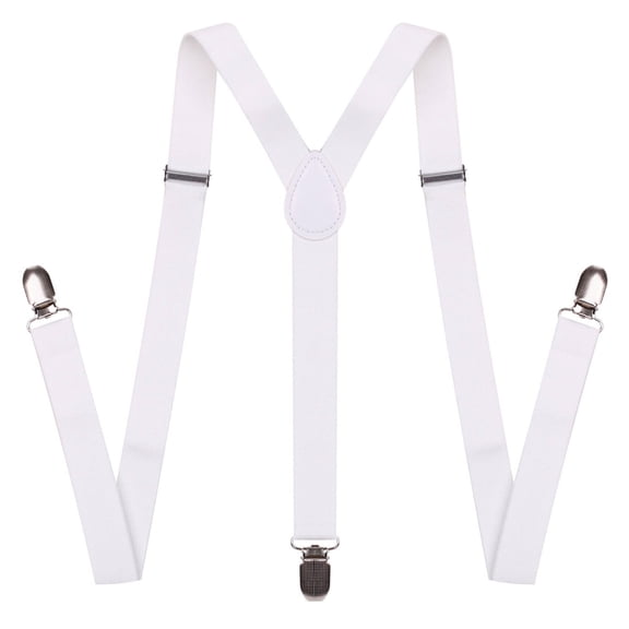 TELOLY 2026 New Mens Suspenders,Lightweight Suspenders for Men,Breathable Suspenders for Men Heavy Duty,White for Work, Casual Wear, Formal Outfits, Outdoor Activities, Daily Use.