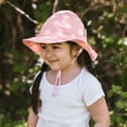 thumbnail image 5 of JAN & JUL Girls' Cotton Sun-Hat, Size Adjustable Summer Floppy Hat for Babies ((S: 0-6 Months, Pink Daisy), 5 of 7