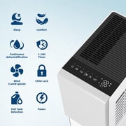 100 Pint Dehumidifier For 4500 Sq.Ft, Quiet And Energy Efficient With Smart Humidity Control