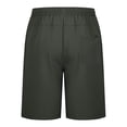 thumbnail image 3 of Pantalones cortos deportivos con cordón para hombre, talla grande, cintura elástica, poliéster, para gimnasio/verano, 3 of 6