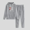 thumbnail image 2 of LYXSSBYX Sweatshirts for Women 2 Piece Set Women's Casual Christmas Printed Hooded Drawstring Loose Long Sleeve Sweatshirt Tops and Long Pants Set Suits, 2 of 4