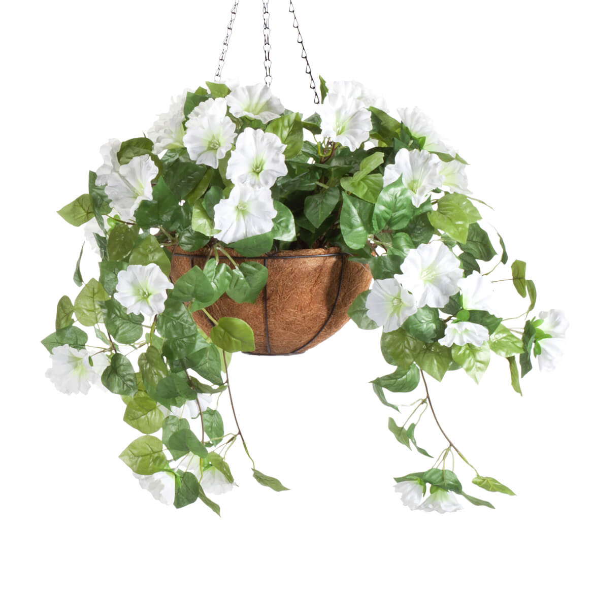 Full Assembled Petunia Hanging Basket by OakRidge™White