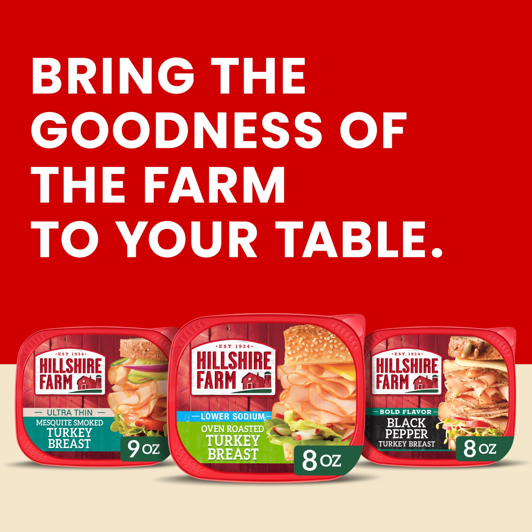 Hillshire Farm Lower Sodium Sliced Oven Roasted Turkey Breast Lunchmeat, 8 oz Plastic Tub, Refrigerated