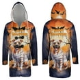 thumbnail image 3 of Mummy Pitbull Happy Halloween with Pumpkins Bats Spooky Fun All Over Print 3D Hooded Duffle Toggle Coat Terrier Dog Lover - 00019, 3 of 6