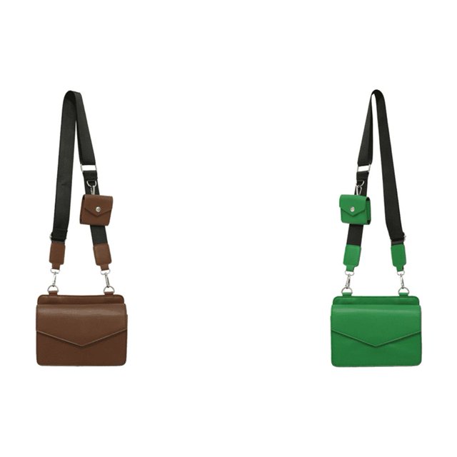 Bolso Bandolera Con Solapa Y Monedero Hombro Diseñador para Mujer (marrón)