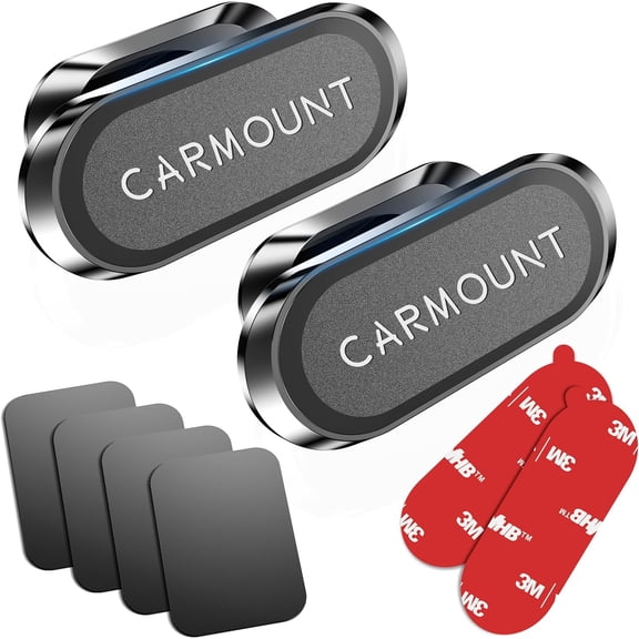 【2-Pack】 Magnetic Phone Holder for Car【Super Magnets】Carmount 2.0 Magnetic phone Mount【360 ° Rotation】Universal Dashboard Cell Phone Holders for Your Car Phone Mount for Car Mount