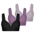 thumbnail image 1 of RKSTN 3-Piece Bras for Women Front Close Plus Size Lace Full Coverage Underwire Unlined Bra Solid Color Daily Comfortable Bra Push up Bra, 1 of 9