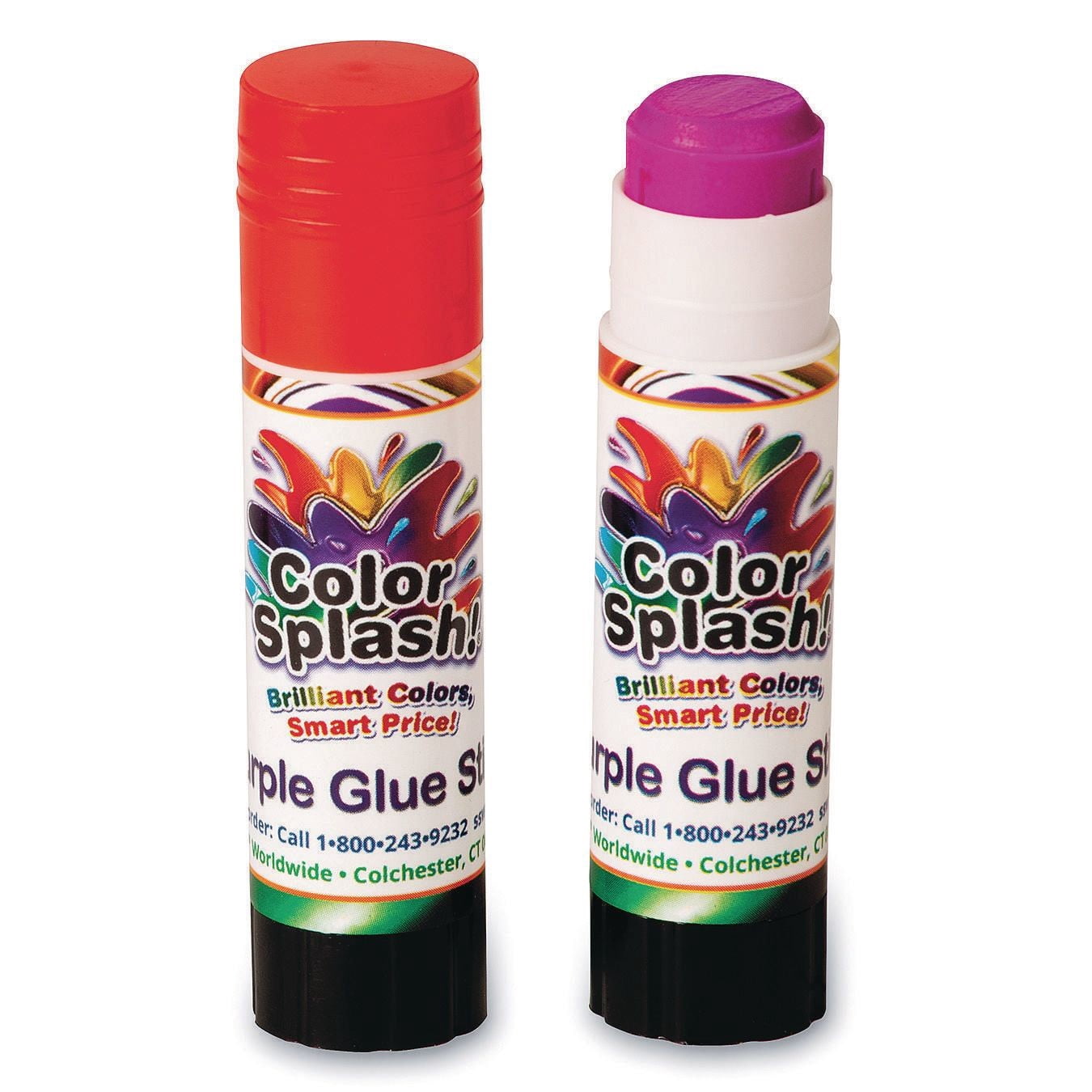 Color Splash!® Glue Stick, Purple, .29 oz. (Pack of 30)