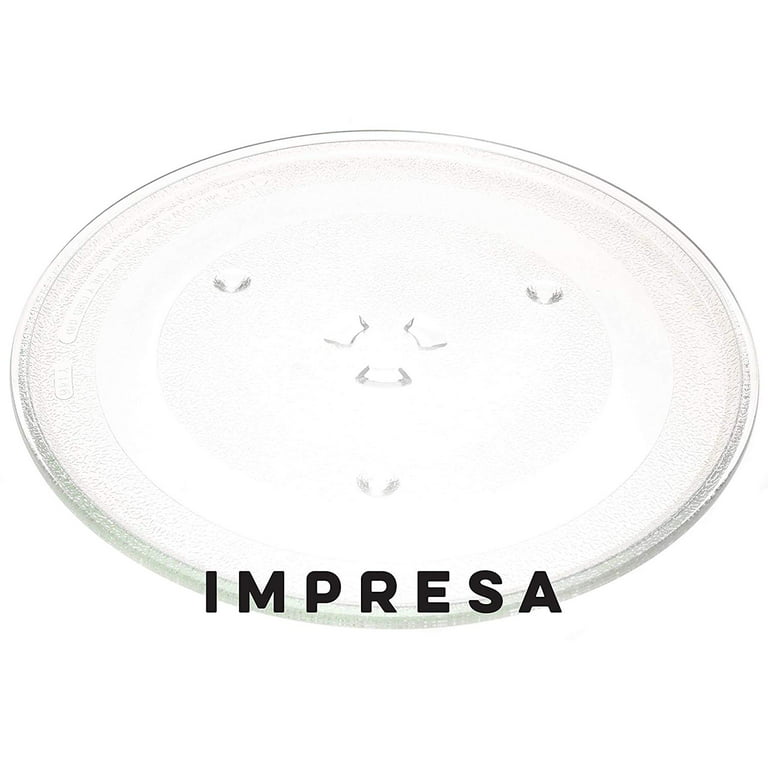 9.6 / 24.5cm Microwave Glass Plate - Fits Virtually All Small Microwaves - Microwave Glass Turntable Plate Replacement - for Small Microwaves