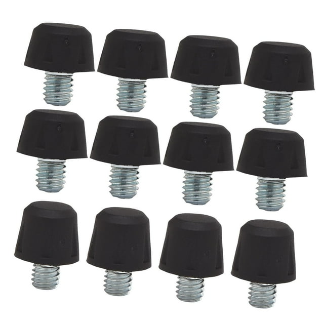 koolsoo 12 Pieces Football Shoe Spikes M6 Rugby Studs for Indoor Competition Outdoor Black