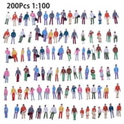 200X Railway Train Painted Figures Model People 1:100 Multicolor Scale Passenger