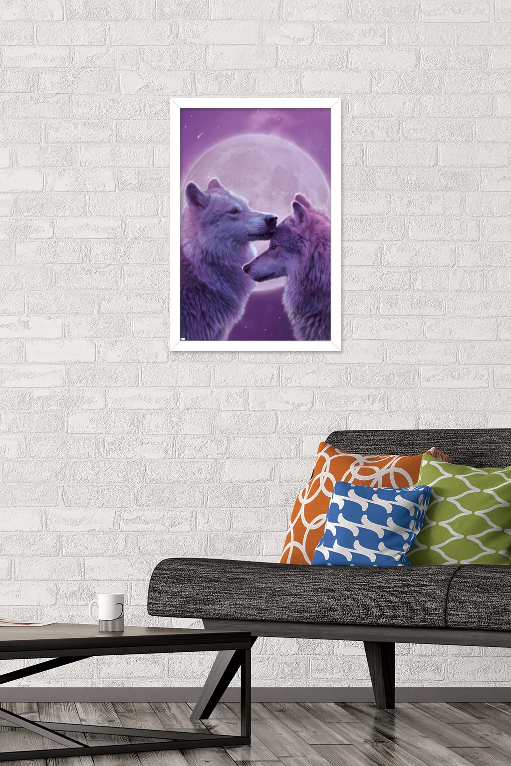 Vincent Hie - LoVing Wolves Wall Poster, 14.725" x 22.375", Framed