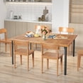 thumbnail image 5 of Costway Patio Rectangular Acacia Wood Dining Table with 1.9''Umbrella Hole Indoor&Outdoor, 5 of 11