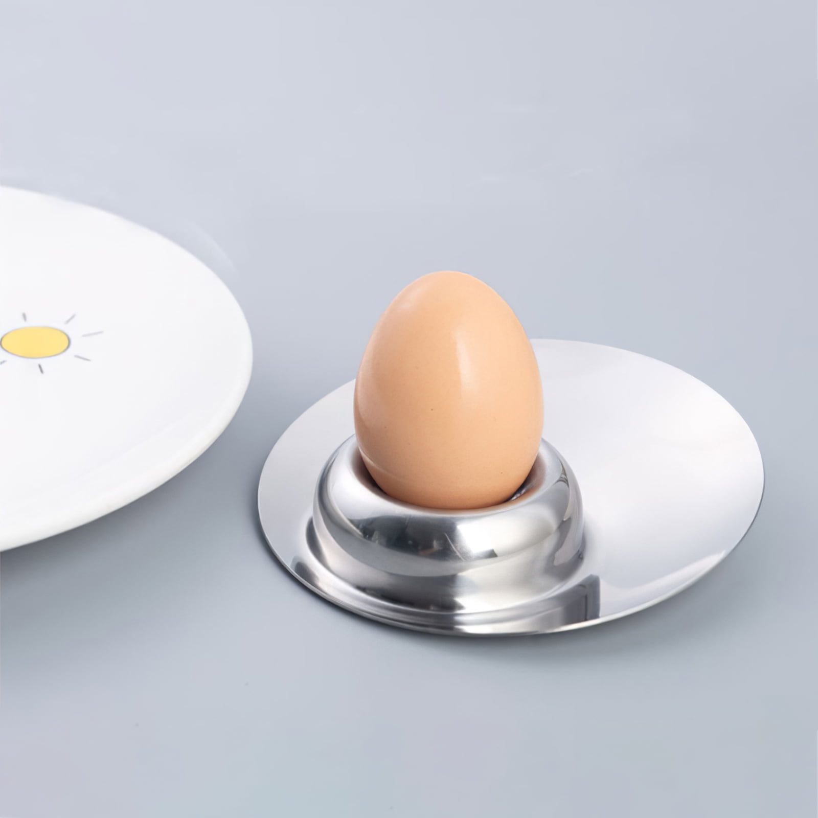 GSHLLO 2 Pcs Stainless Steel Egg Cups Egg Display Holders Kitchen Egg  Stands Hard Boil Egg Holders Easter Soft Boiled Egg Tools