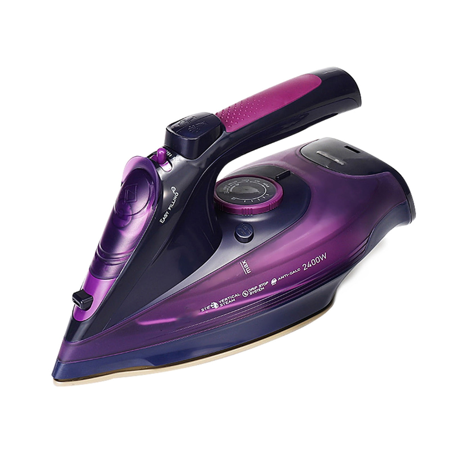Kayannuo Cordless Or Corded 2400-Watt Anti-Drip Ceramic Hybri-d Clothes Iron With Vertical Steam And Auto-Off Function(Plug for European Use)