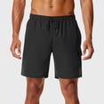thumbnail image 2 of FRSASU Men's Shorts Casual Elastic Waist Drawstring Lightweight Summer Beach Vacation Bottoms with Pockets Black, 2 of 7
