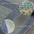 thumbnail image 2 of VHC Brands Jolie Farmhouse 60"x96" Area Rug Blue Textured Jute Striped Pad Rectangle Floor Decor, 2 of 5