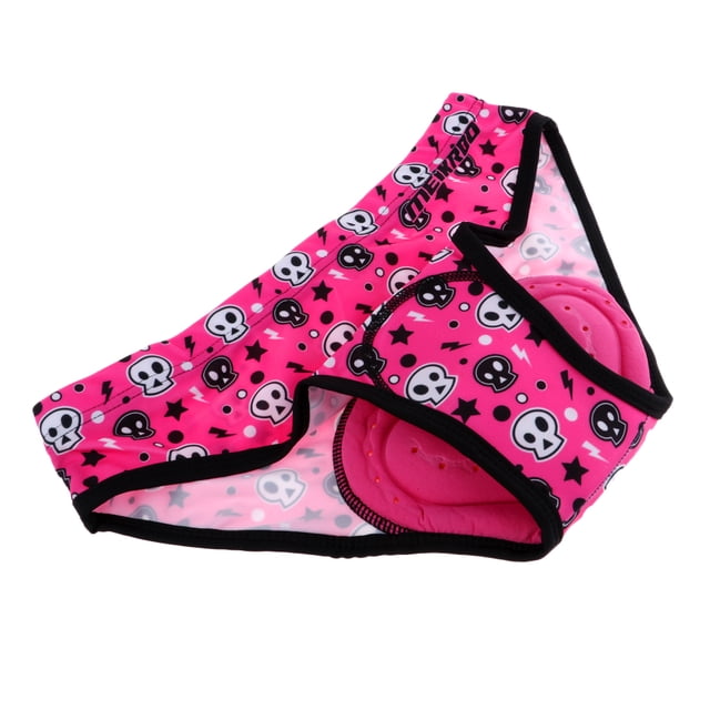 Ropa Interior De Ciclismo Para Mujer Pantalones Cortos Acolchados En 3D Para Montar En Bicicleta XXL Pink Skull Sunnimix Ropa interior de ciclismo para mujer