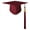 Wine Red, variant on Farfi Adult Graduation Hat with Tassel Solid Color Non-Fading High School Bachelor Graduation Hat Cosplay Prop (Wine Red)