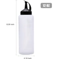 thumbnail image 2 of Botellas de condimentos de plástico negro de 350 ml, recargables con tapas de rosca, para salsas picantes, salsa de barbacoa, aceite, condimentos,, 2 of 5