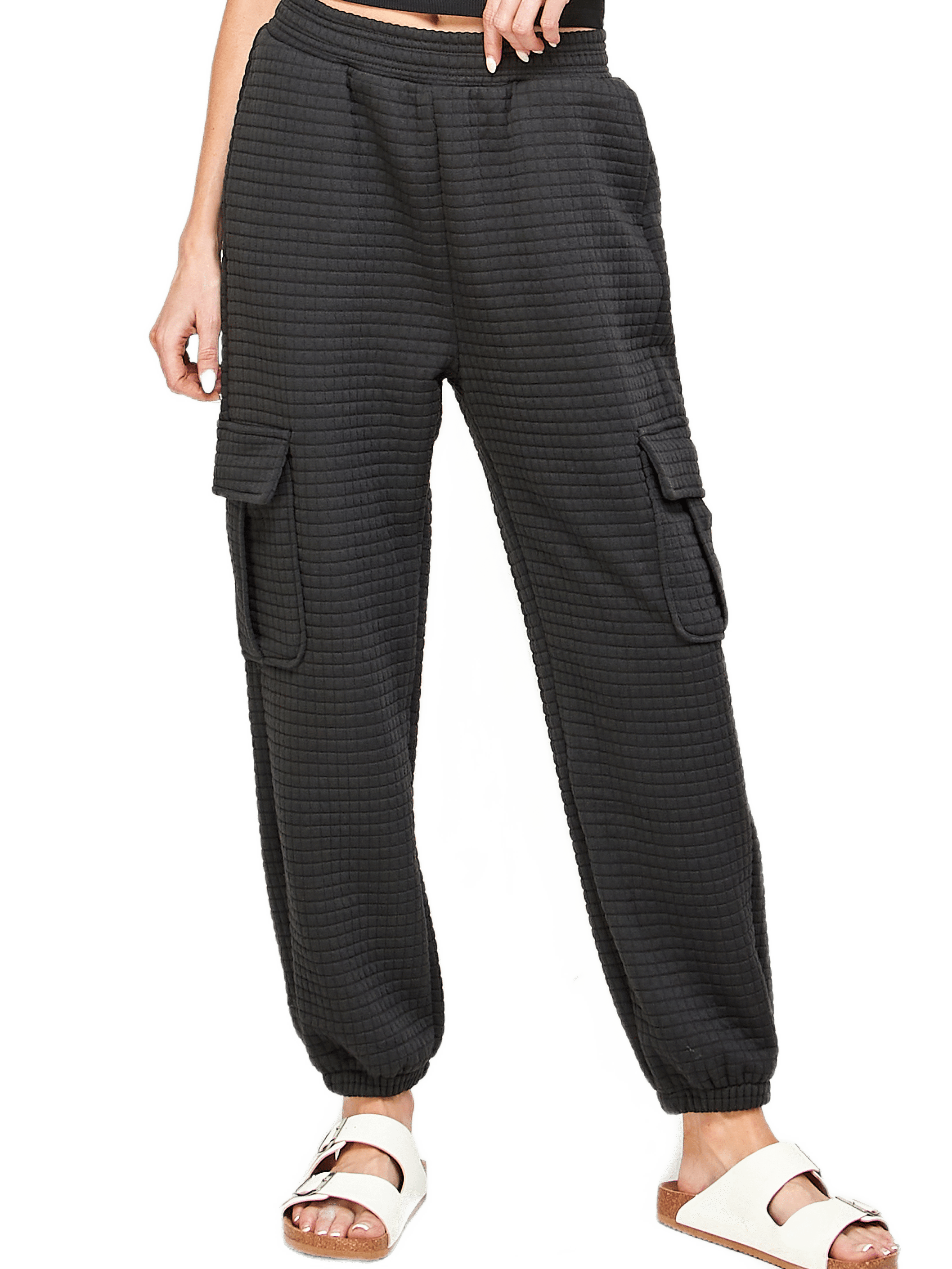 IUUI Women Joggers Pants Lightweight Running Sweatpants Cargo Pockets