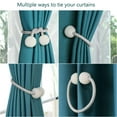 thumbnail image 4 of Vegcoo Magnetic Curtain Tiebacks, 6-Pack – Pearl Rope Holdbacks for Home, Office, and Hotel Windows (Grey), 4 of 7