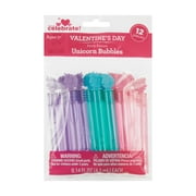 Way To Celebrate Valentine?s Day Party Favors, Unicorn Bubbles, 12 Count