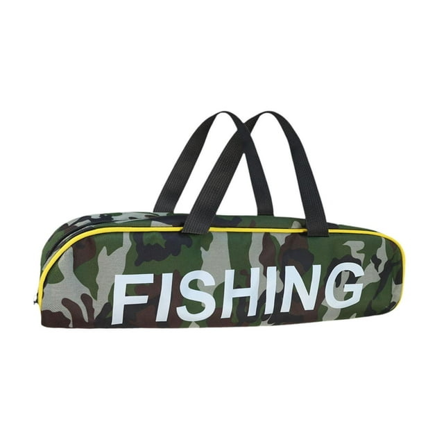 Bolsa para accesorios de pesca, almacenamiento de equipo y accesorios, práctica, fácil de transportar, con asa, bolsa de almacenamiento multiusos,