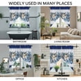 thumbnail image 3 of Navy Blue Christmas Swag Curtains for Kitchen/Bedroom/Living Room, Poinsettia Xmas Ball Berry Winter Scalloped Curtains 63 Inch Long, Window Swag Topper Curtains Valances 2 Panels Set 36"x63", 3 of 8