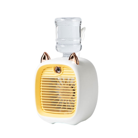 Mini ventilador de carga USB Bearachild 2 en 1 ajustable amarillo