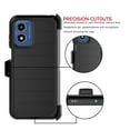 thumbnail image 6 of For Motorola Moto G Play 2024 6.5" Case,Heavy Duty Rugged Defender Case with [Belt Clip Holster] [Built in Screen Protecotr], Shockproof Full Body Protection Kickstand Cover, Black, 6 of 8