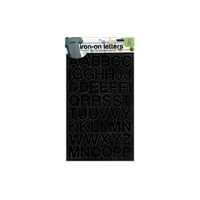 Dritz Iron On Letters Embroidered Block Black