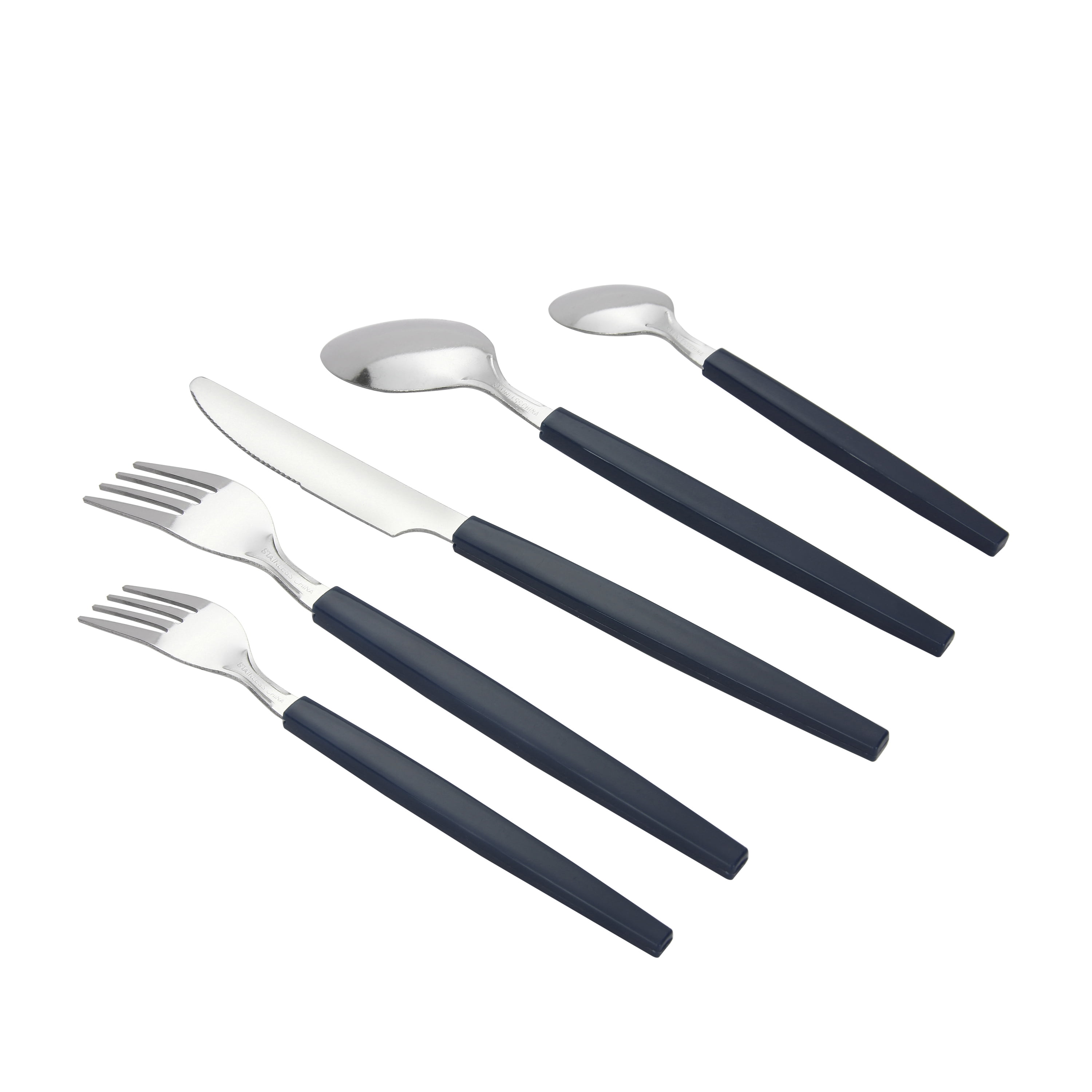 Patriotic Navy Blue Stainless Steel Silverware Set ~ Dinner Fork, Knife &  Spoon