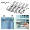thumbnail image 2 of Zootealy Stainless Steel Cloth Drying Clips Big Cloth Blanket Clamp Windproof Spring Clip Grip 5 count, 2 of 8